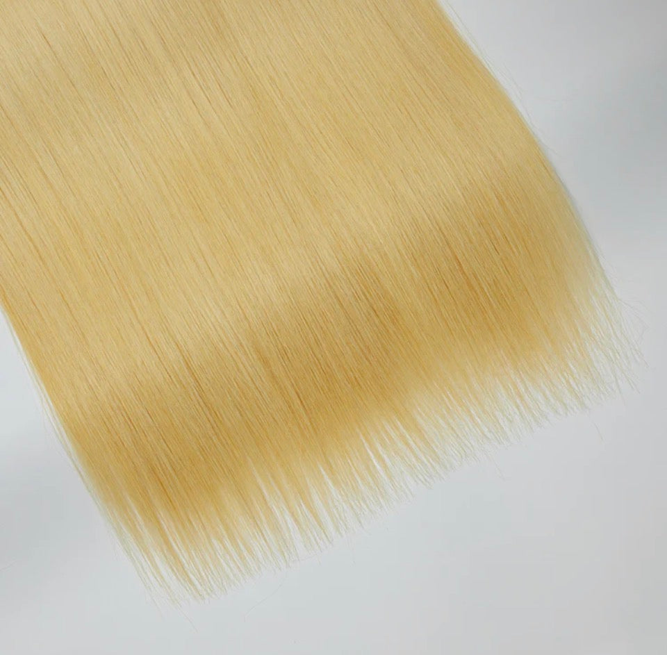 613 Lightest Blonde Straight Virgin Hair Bundles