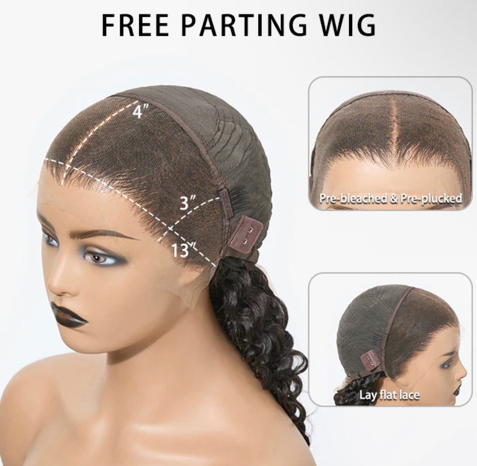 Deep Wave HD 13x4 Lace Frontal Wig — 180% Density