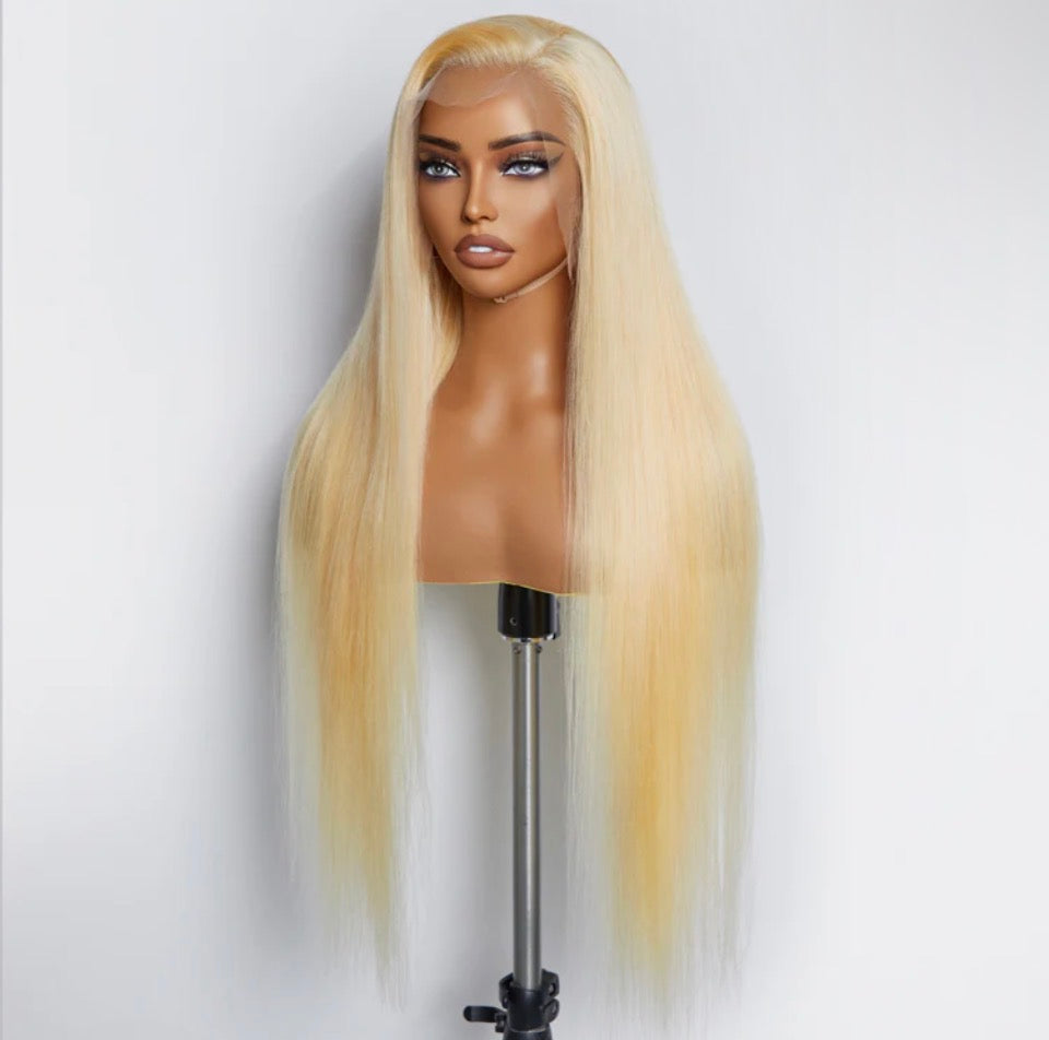 613 Blonde Straight 13x4 Lace Frontal Wig — 200% Density